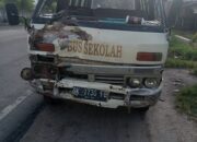 Pengendara Vario Meninggal Ditabrak Bus Sekolah