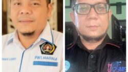 Ketua PWI Madina Muhammad Ridwan Lubis dan Ketua SMSI Madina Jeffri Barata Lubis. Waspada/ist