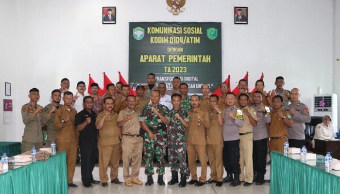 Kodim 0104/Aceh Timur Gelar Komsos Dengan Aparat Pemerintah