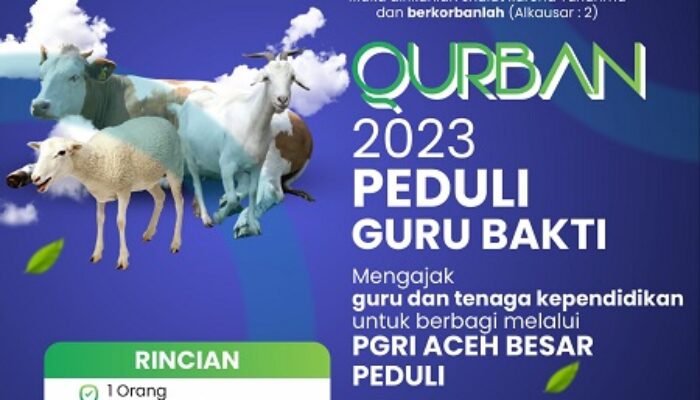 PGRI Aceh Besar Ajak Guru Dan Tenaga Kependidikan Untuk Berkurban