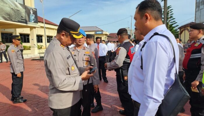 Kapolres Langsa Cek Kesiapan Personel, Senpi Dan Sarana Operasional