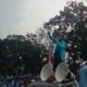 Ketua DPP GAMPMI Pajarur Rohman Nasution, saat orasi dalam suatu aksi turun ke jalan, baru-baru ini. Waspada/ist