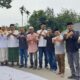 GERAKAN perlawanan berantas Narkoba di Madina dimulai dari Masjid Agung Nur Ala Nur Panyabungan. Waspada/ist