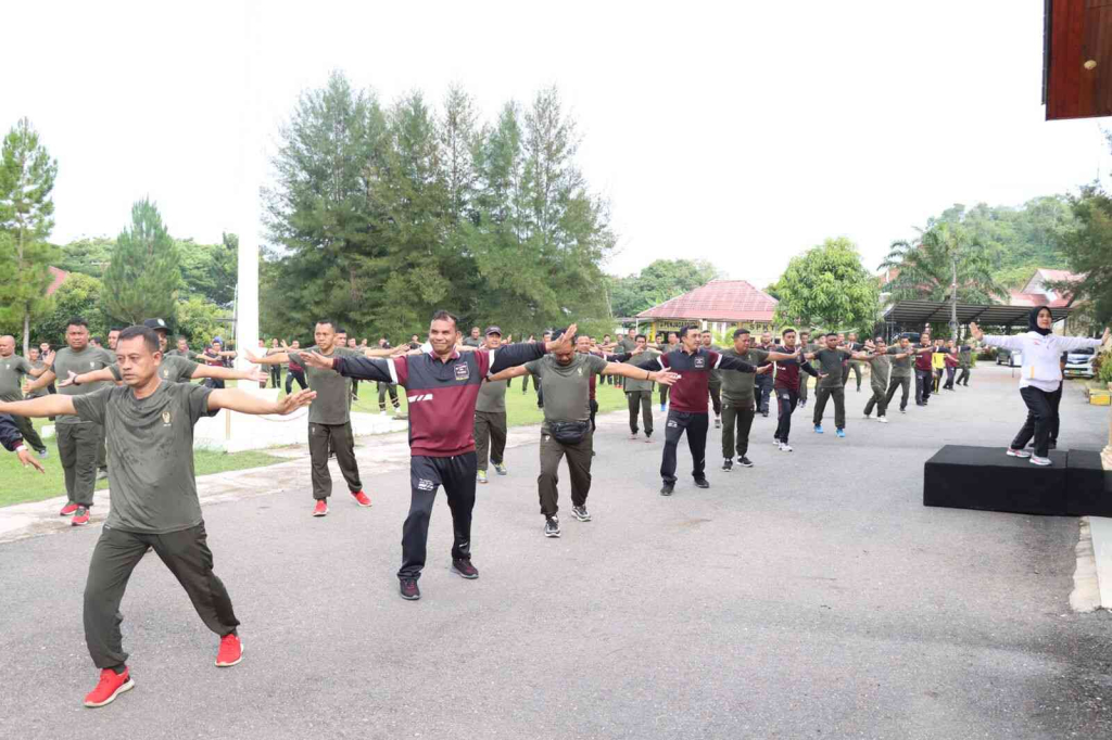 Polres-Kodim 0110 Abdya Olahraga Bersama