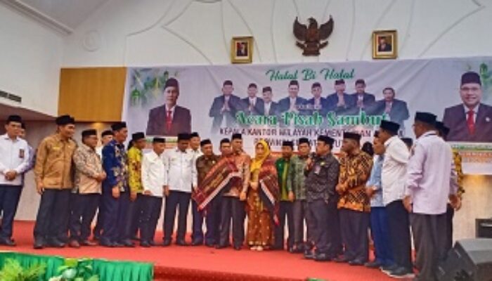 Gelar Pisah Sambut Kakanwil Kemenagsu Ahmad Qosbi Minta Jalin Keharmonisan