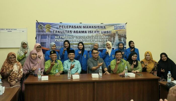 FAI UMSU Lepas 7 Mahasiswi Ikuti Student Mobility Di Fathony University Thailand