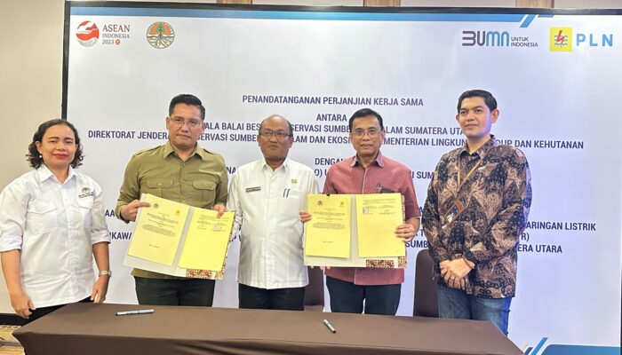 Komitmen Terangi Negeri, PLN Gelar Penandatanganan Perjanjian Kerja Sama Dengan BKSDA Sumut