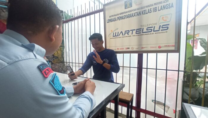 Perkuat Silaturahmi WBP, Lapas Langsa Hadirkan Wartelsus