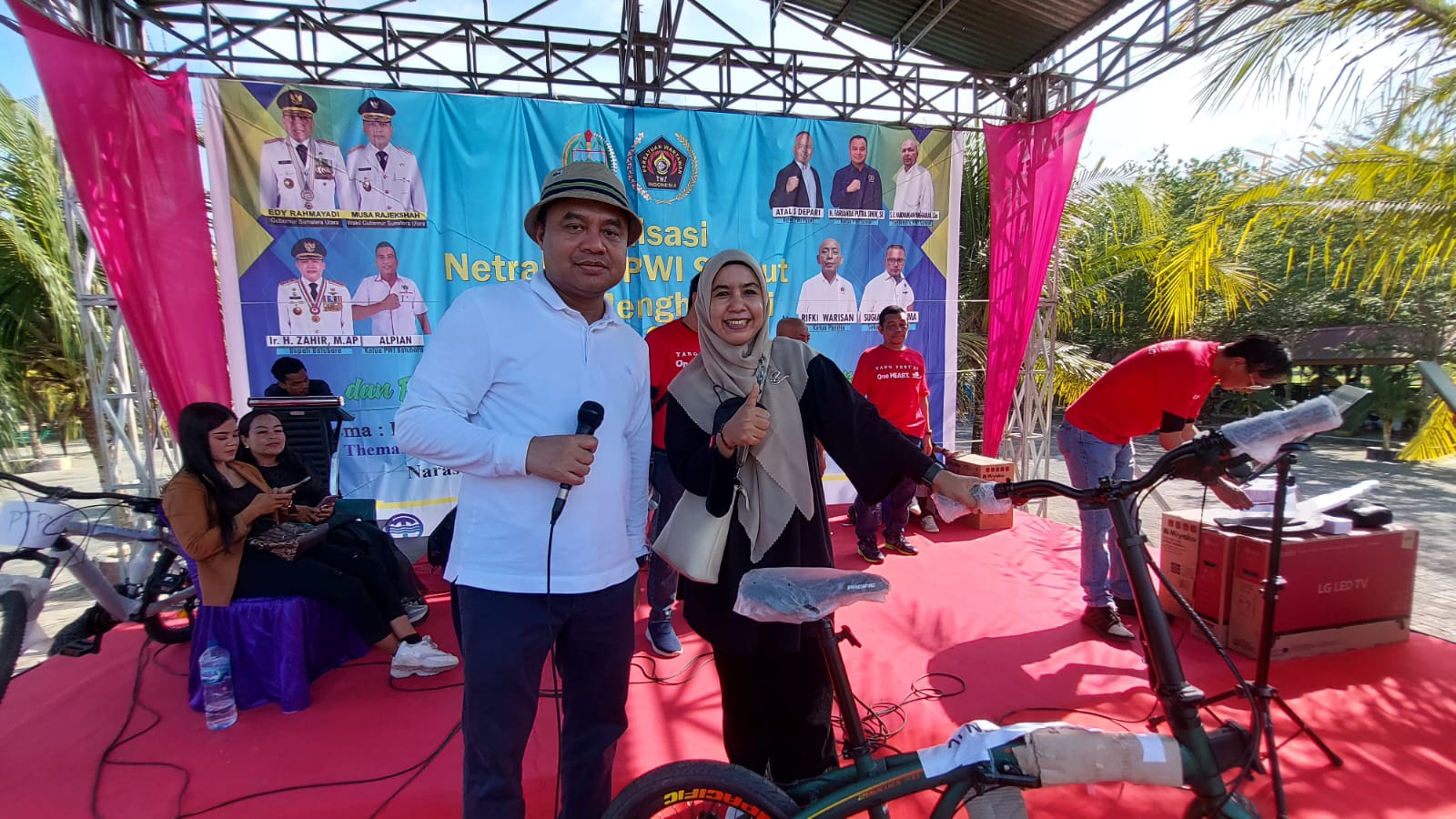 Wartawan T Balai dan Medan Raih Sepeda Motor Lucky Draw Family Gathering PWI Sumut