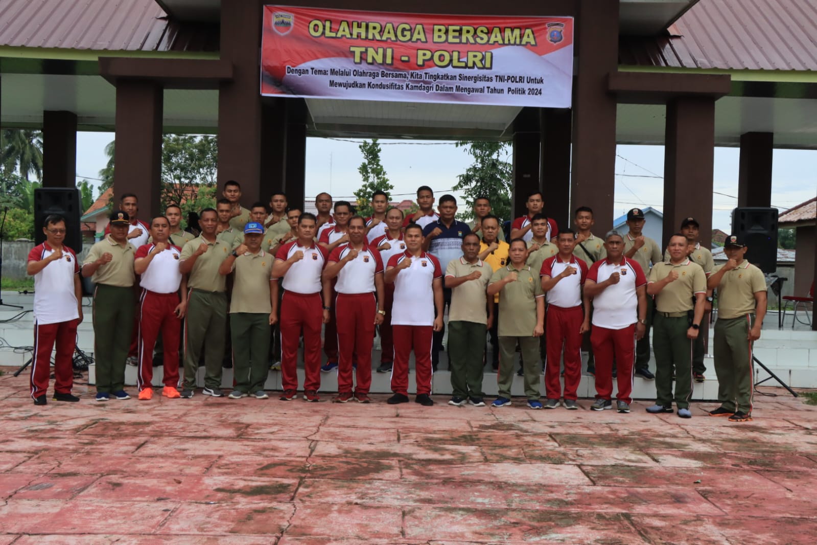 Sambut Hari Bhayangkara, TNI-Polri Olahraga Bersama