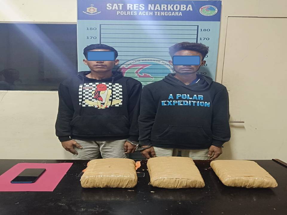 Polres Agara Bekuk Dua Tersangka Bandar Ganja