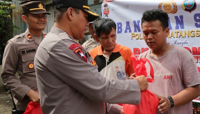 Sambut HUT Ke-77 Bhayangkara, Polres P. Siantar Baksos