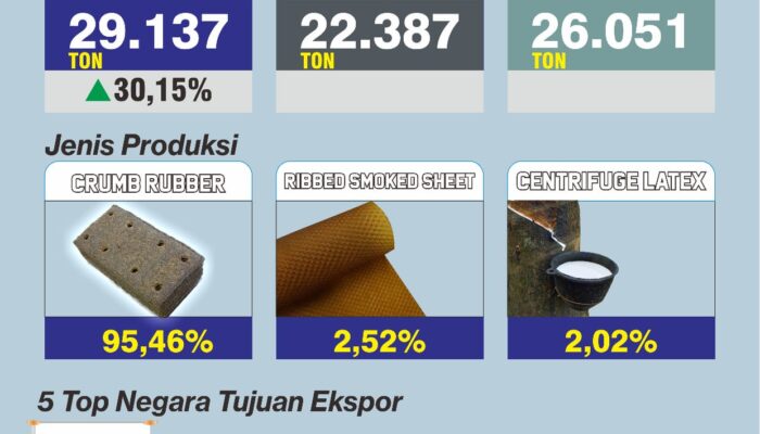Ekspor Karet Sumut Naik Walaupun Belum Normal