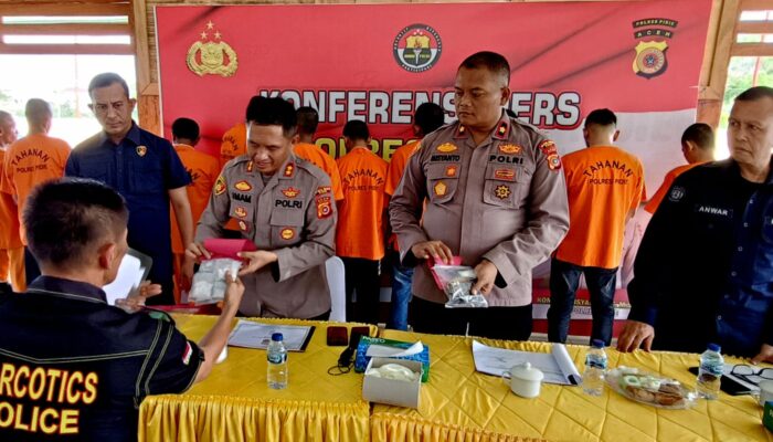 Polres Pidie Tangkap 14 Tersangka Penyalahgunaan Narkoba