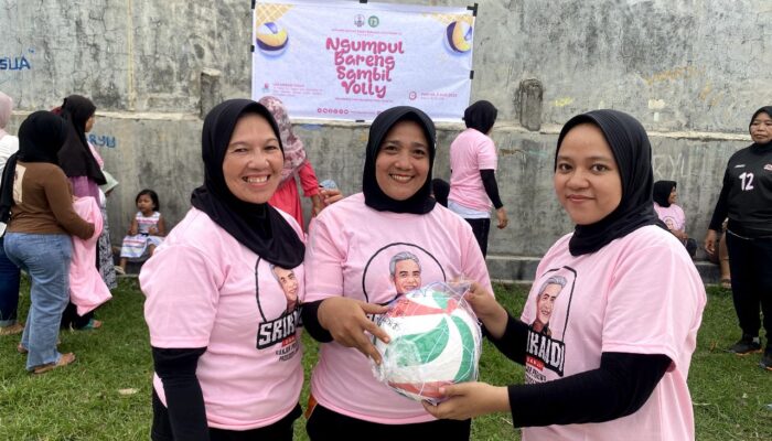 Srikandi Ganjar Bersama HIMRCI VC Ajak Perempuan Ngumpul Bareng Sambil Main Voli