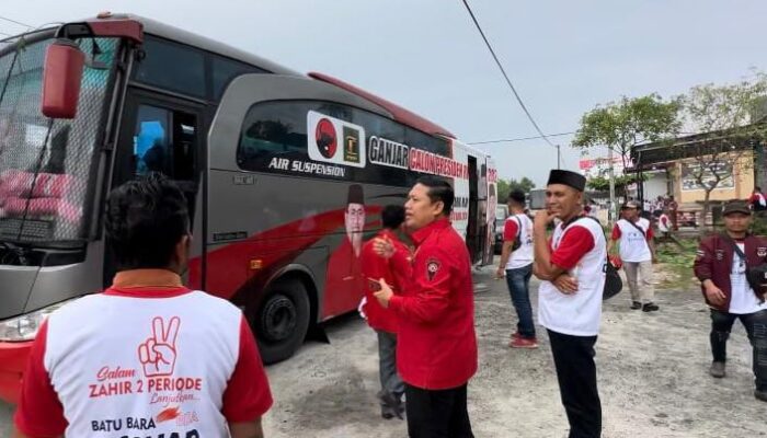 Ribuan Rombongan PDIP Batubara Dilepas