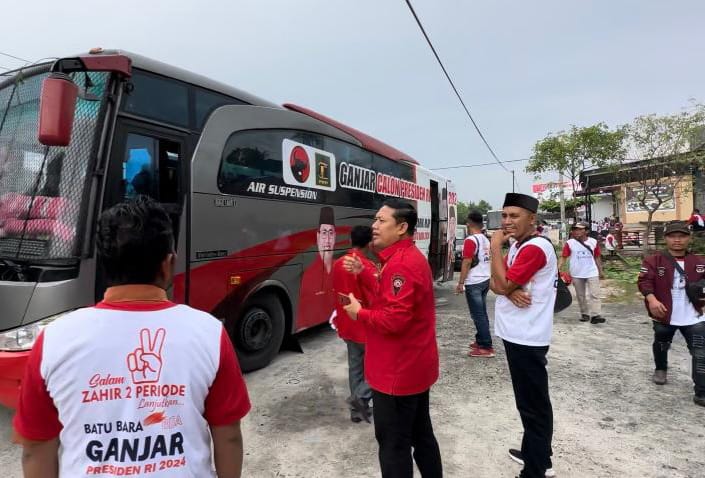 Ribuan Rombongan PDIP Batubara Dilepas