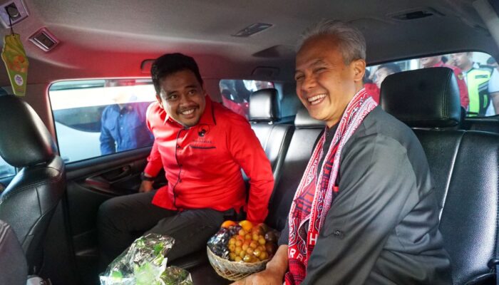 Sambangi Sumut, Ganjar Tampak Mesra Bareng Bobby Menantu Jokowi