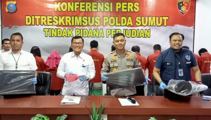 Cybercrime Poldasu Ungkap Perjudian Online, 10 Orang Diamankan