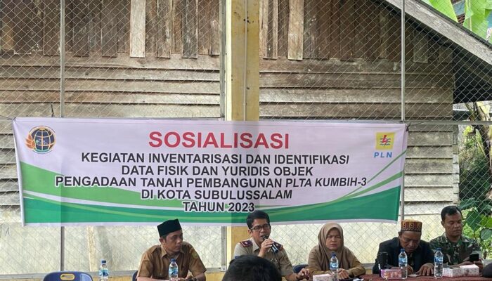 Sosialisasi Hasil Ukur Dan Inventarisasi Lahan PLTA Kumbih-3 Di Desa Lae Ikan