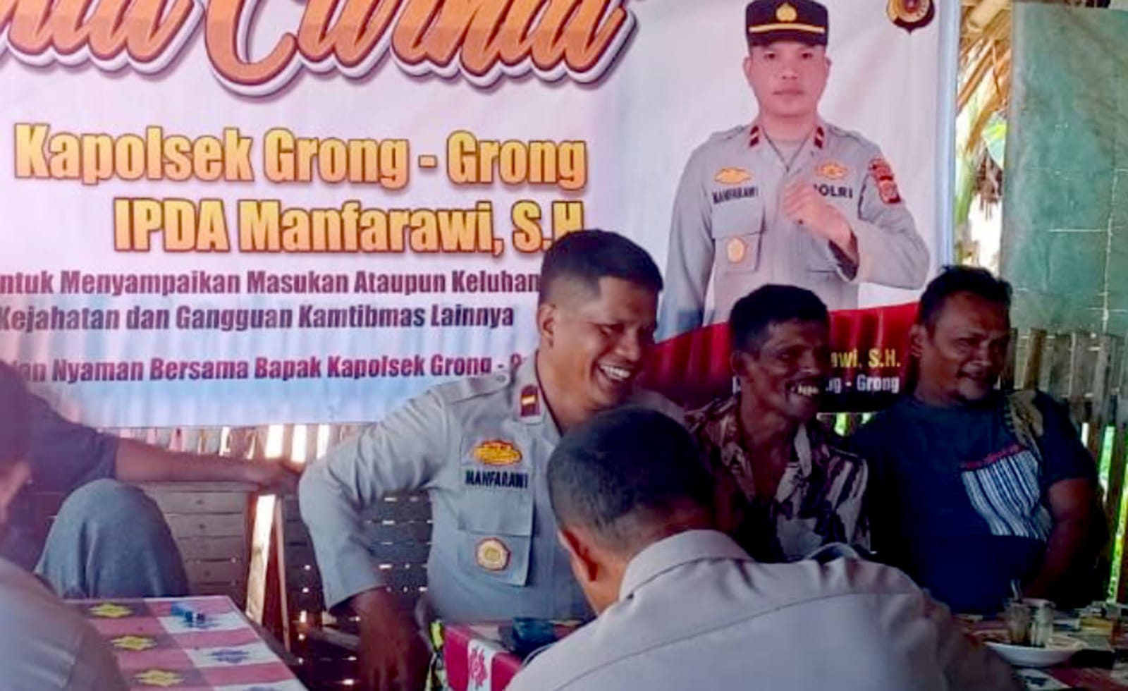 Jumat Curhat, Kapolsek Grong-Grong Imbau Warga Tak Bakar Sampah