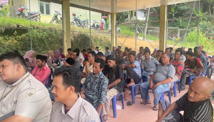 Masyarakat Desa Tj Mulia Dapatkan Sosialisasi Hasil Ukur Dan Inventarisasi Lahan PLTA Kumbih-3