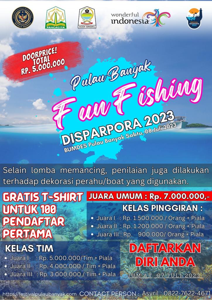 Buruan! Daftar Lomba Mancing Di Pulau Banyak, Hadiahnya Puluhan Juta
