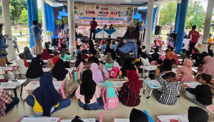 Peringati HANI, Ratusan Siswa TK-SD Ikuti Lomba Mewarnai