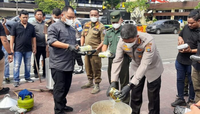Polrestabes Medan Musnahkan 171 Kg Sabu Dan 110 Butir Ekstasi