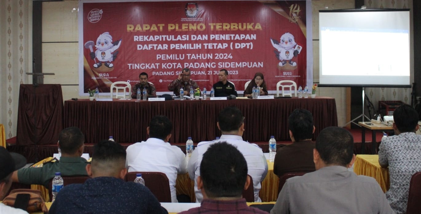KPU Padangsidimpuan Tetapkan DPT Pemilu 2024 Sebanyak 161.204 Pemilih