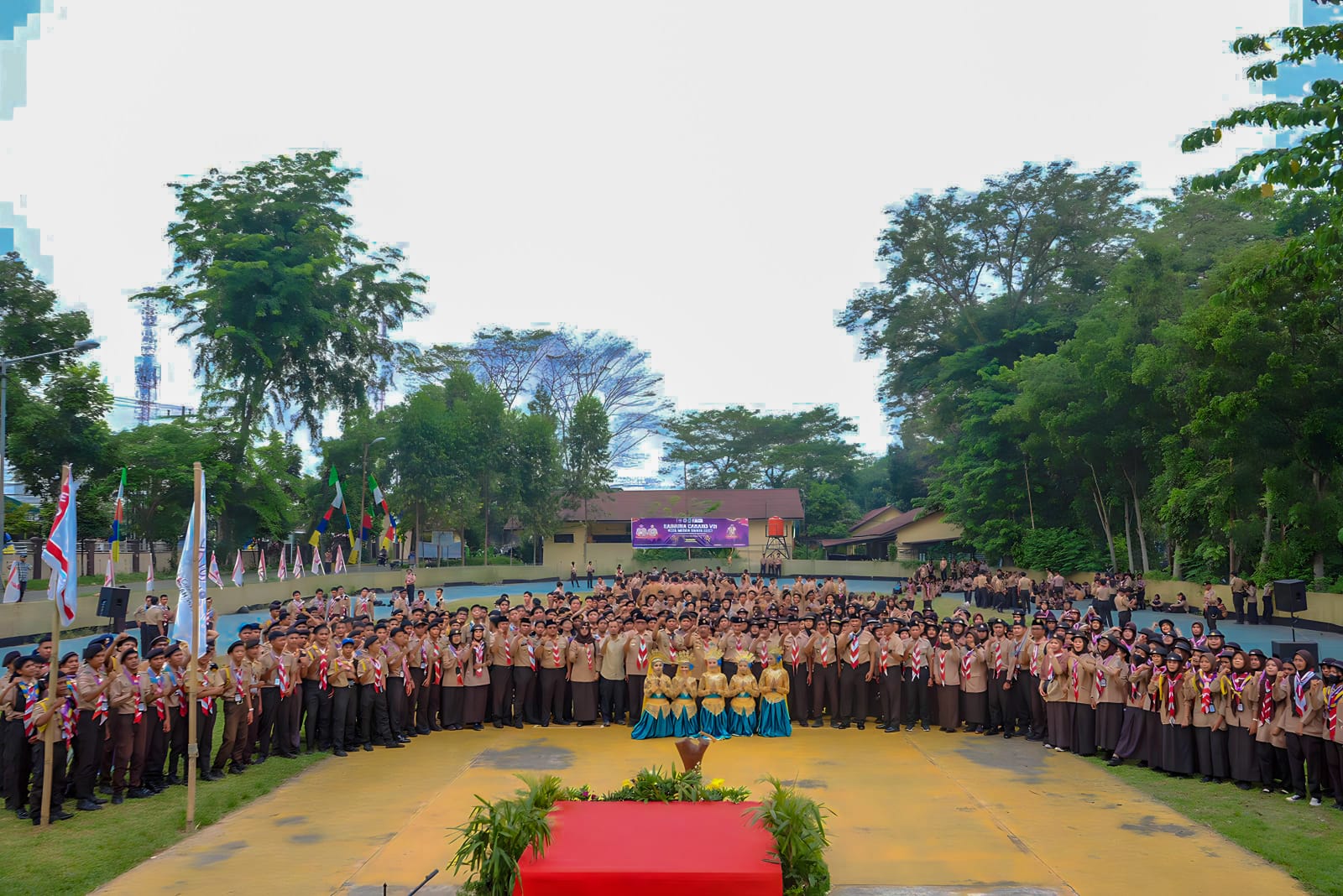 Seribuan Anggota Pramuka Ikuti Raimuna Medan Di Taman Cadika