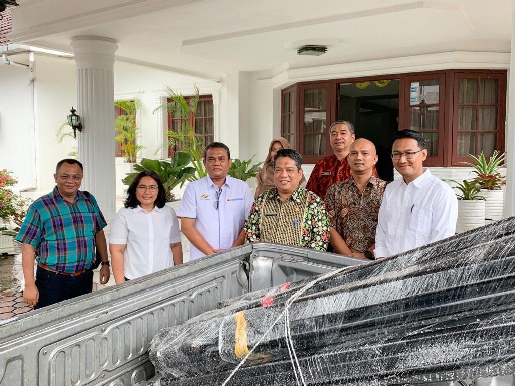 Sambut HUT Kota Tebing Tinggi, PTPN III (Persero) Serahkan Bantuan Tenda Kerucut