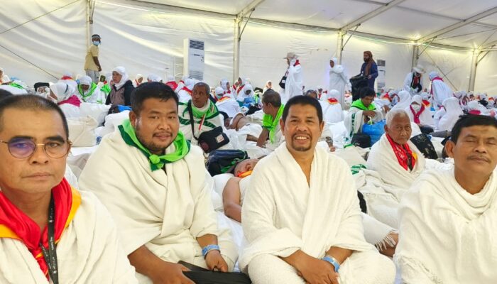 Kloter 17 Embarkasi Medan Bersyukur Tiba Di Arafah Tanpa Hambatan