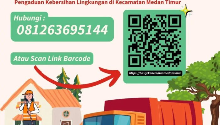 Warga Medan Timur Bisa Adukan Masalah Sampah Ke Call Center 081263695144 atau https:/bit.ly/kebersihanmedantimur.