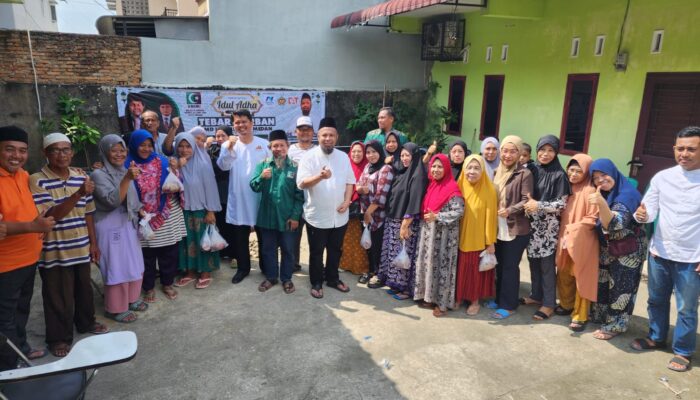 Prof.Ridha Dharmajaya Sampaikan Gerakan Gadget Sehat Di Pembagian Kurban MD.KAHMI Medan