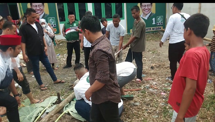 Tingkatkan Keshalihan Sosial, PKB Kota Medan Sembelih 5 Ekor Hewan Kurban
