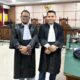PENASEHAT hukum, Kasibun Daulay SH (kiri) didampingi Faisal Qasim, SH, MH. Waspada/Ist