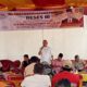 ANGGOTA DPRD Sumut H. Azmi Yuli Sitorus, SH, M.SP memberi sambutan saat Reses III Masa Persidangan Ke- IV Tahun 2022-2023, Jumat akhir pekan lalu. Waspada/Ist
