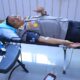 KAPOLRES Humbahas, AKBP Hary Ardianto turut berpartisipasi dalam giat Donor Darah. Waspada/Ist