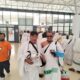 Petugas Haji Daerah Idris Aritonang, SH.I saat tiba di bandara King Abdul Aziz, Jeddah, Kamis (15/6). Waspada/Dok. Idris Aritonang Petugas Haji Daerah Labura