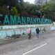 Taman Kota Panyabungan terlihat asri dengan deretan pohon jati menuju jantung kota, mengarah ke kantor Bupati Madina. Waspada/Irham Hagabean Nasution