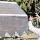 Seorang pejabat Kementerian yang datang dari Jakarta memotret monumen Rumoh Geudong di Gampong (desa) Bili, Kemukiman Aron, Kecamatan Glumpang Tiga, Kabupaten Pidie, Selasa (20/6). Waspada/Muhammad Riza