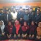 DKA dan pelaku seni Kab Nagan Raya dalam pernyataan sikap di kantor DKA Jeuram Kecamatan Seunagan, Kabupaten Nagan Raya, Rabu (21/6). (Waspada/Muji Burrahman)