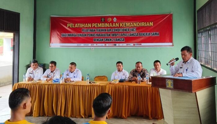Pelatihan Service AC Bagi WBP Lapas Langsa Berakhir