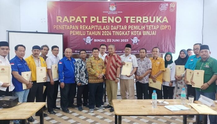 KPU Binjai Sahkan 215.861 Orang DPT Pemilu 2024