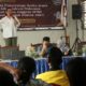 KPU Kota Pematangsiantar menggelar rapat kordinasi dan penyerahan hasil verifikasi administrasi dokumen persyaratan Bacaleg Pemilu 2024 kepada Parpol yang mengajukan di aula gedung Darma Wanita, Jl. Porsea, Minggu (25/6) sore.(Waspada-Edoard Sinaga).