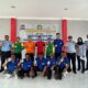 KARUTAN Kelas IIB Humbahas dan Pejabat Struktural foto bersama dengan WBP disela pelaksanaan test urine. Waspada/Ist
