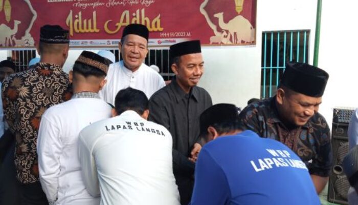 Kalapas Langsa Shalat Idul Adha Bersama Warga Binaan