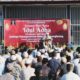 Sebanyak 700 orang terdiri dari petugas dan warga binaan mengikuti shalat Iduladha 1444 H di lapangan upara Lapas Siborongborong, Kamis (29/6). Waspada/ist