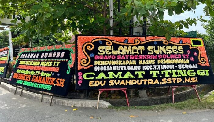 Ungkap Kasus Pembunuhan, Satreskrim Dapat Kiriman Puluhan Bunga Papan